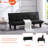 Trentino 63.8" 3-in-1 Upholstered Futon Sofa Loveseat Convertible Sleeper Couch Bed