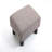 Small Linen Fabric Upholstered Ottoman Foot Rest - Cube Shape With Plastic Legs