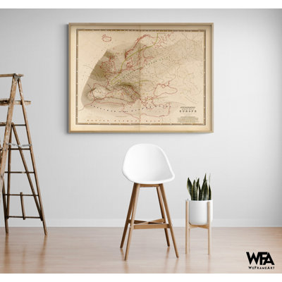 Hyétogramme ou totaux de pluie pour l'Europe par cartes rétro, affiche de pluie Vintahe, impression de carte de l'ancienne Europe, salle de classe de géographie européenne