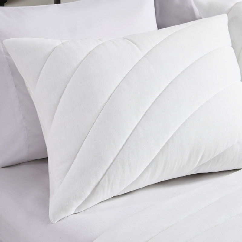 Édredon pour lit double / grand 3 pièces avec 2 taies décoratives - blanc, rembourrage doux 350G / m²