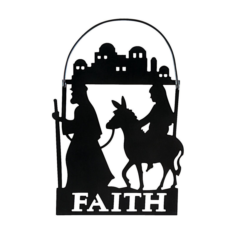 Ensemble de 12 ornements suspendus Mary and Joseph avec âne