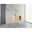 Meuble-lavabo mural 36 po avec lavabo en céramique blanche, petites tablettes de rangement et 1 porte à fermeture en douceur, contreplaqué avec charnières de fermeture, 45 poignées à bord incliné