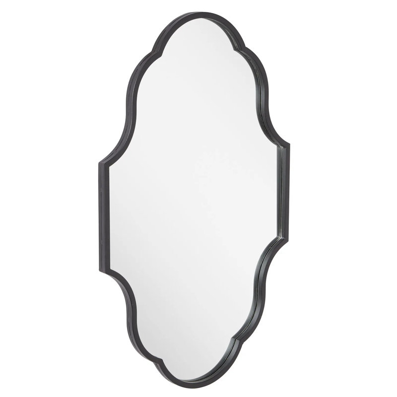 Lucido Decorative Bathroom Vanity Mirror, Black Powder Coat