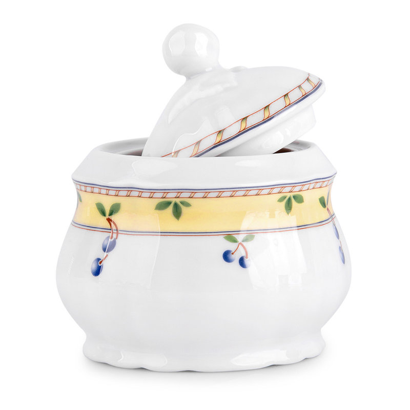 Vintage Garden Blue and Yellow Porcelain Tea Set for 6