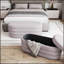 Banc en velours avec rangement, conception simple, confortable et durable, banc multifonctionnel