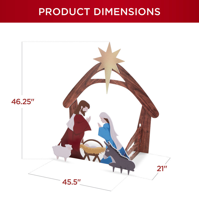 Art de pelouse de crèche de Noël, Multicolore