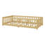 Structure de lit plateforme contemporaine avec garde-corps et lattes robustes-901289903