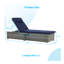 Ensemble de 2 chaises longues d'extérieur avec chaises longues pour l'extérieur-1656622