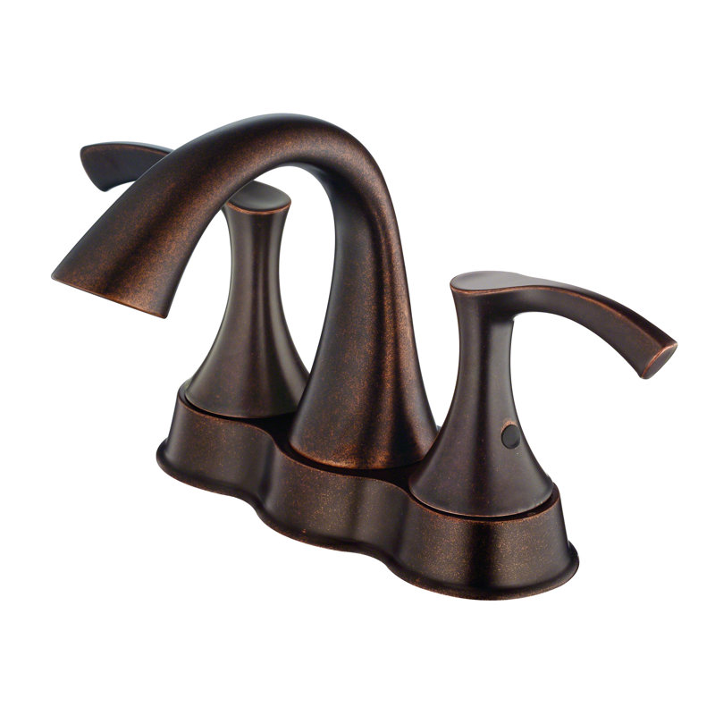 Antioch Centerset Bathroom Faucet with Drain Assembly, Tumbled Bronze