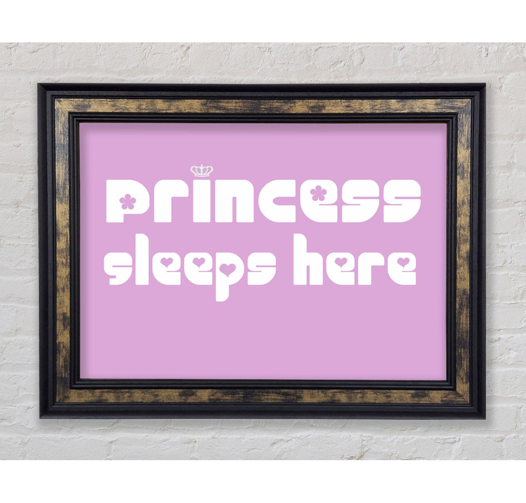 Princess Sleeps 2 Beige - Einzelner Bilderrahmen Kunstdrucke