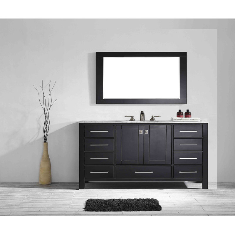 Ensemble de meuble-lavabo simple 60 po Minnich, Espresso