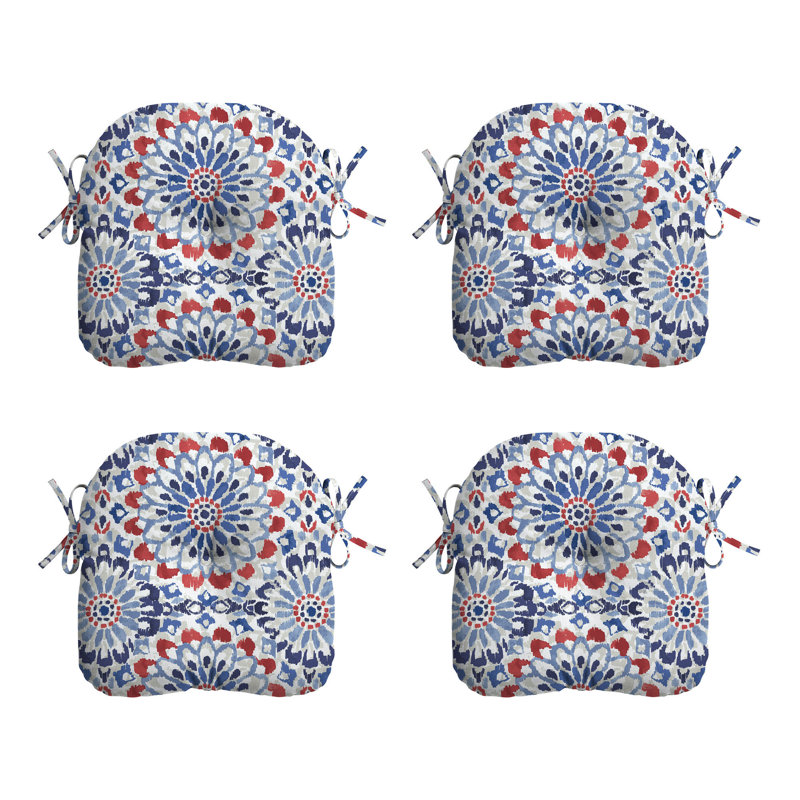 Coussin de siège d'extérieur ARDEN, Bleu / Rouge / Gris