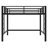 Sturdy Metal Loft Bed, Featuring A Easy  Climbing Ladder And Safety Guardrails-1491559004