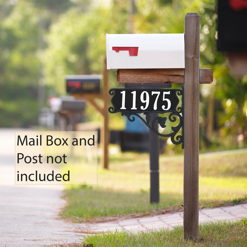 Address America Fully Customized, Double-Sided Boardwalk Double Sided Reflective Mailbox Address Sign, Yes