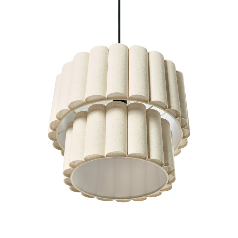 1 - Light Natural Drum Pendant