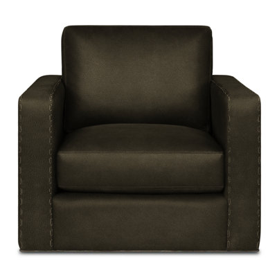 Magdalena Leather Swivel Armchair