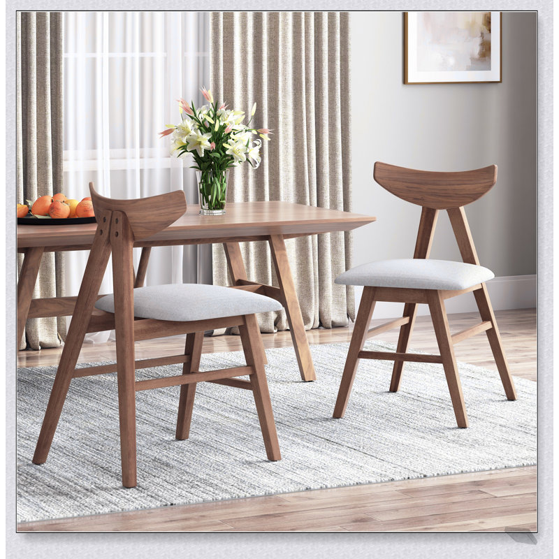 Stylish and Comfortable VIDA DINING CHAIR (Set of 2) with Curved Backrest and Durable Wood Frame, Ideal for Modern Dining Areas.