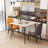 Annagh Stone Top Metal Base Dining Table-268854960-268855625