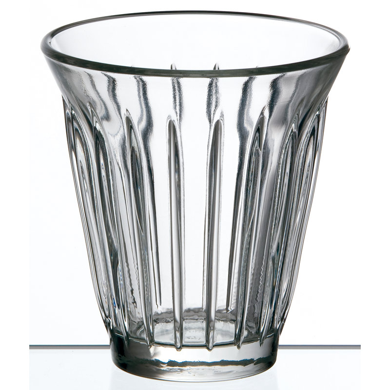 Clear Ribbed Stemless Glassware Set of 6
