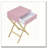 Pink and Gold 1-Drawer Rectangular Accent Table