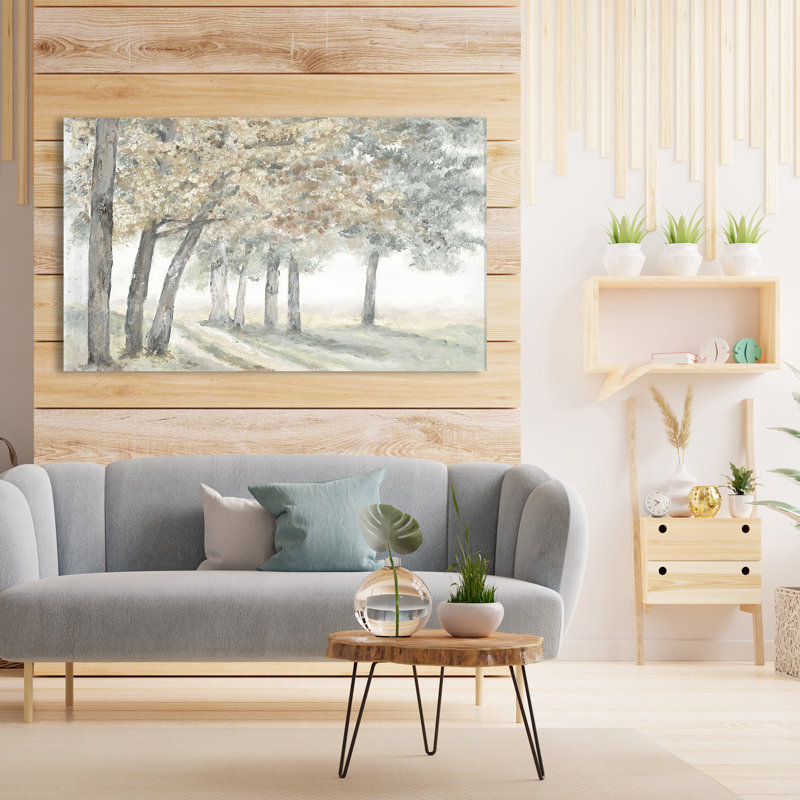 " Golden Trees " Painting Print, 30" W x 18" H, Wrapped Canvas