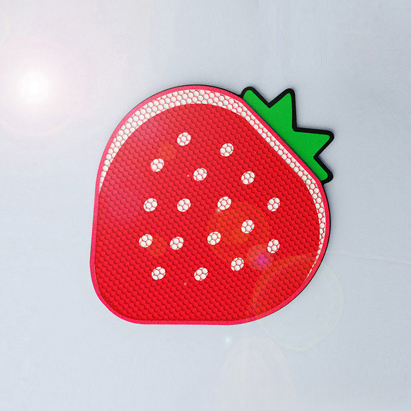 Double-layer Strawberry Cat Litter Trapping Mat