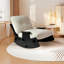 Chaise berçante moderne en bois massif rembourré