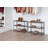 TRINITY Dark Gray 6-Tier Slat Shoe Rack