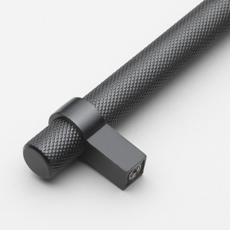 Poignée barre en acier massif GlideRite de Pinnacle Collection, Noir mat, 3"