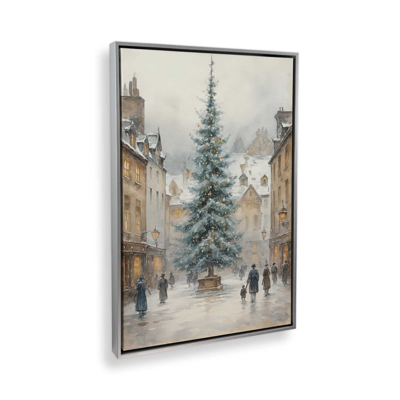 Christmas Eve Glow Canvas Art Print, Polished Chrome, 18.75" H x 12.75" W