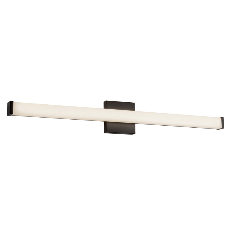 Geri 36-in Black dimmable LED Wall Sconce, Matte Black