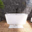 Baignoire autoportante 59 po en acrylique blanc brillant