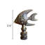 Faîteau de lampe Angel Fish en laiton antique, 2,3 po
