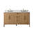 60" Double Bathroom Vanity with Carrara Engineered Stone Top, Ceramic Sink and UL-listed Power Outlet