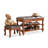 Entryway Leather Upholstered Shoe Storage Long Bench-111867368