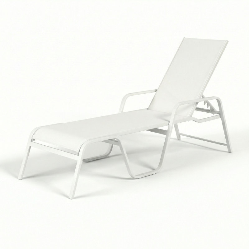 Chaise, White/River White