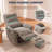 32" Modern Upholstered Power Recliner Chair with Adjustable Headrest and Breathable Fabric 