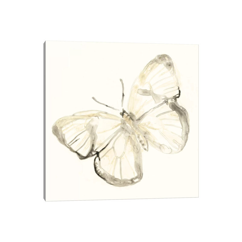 Sepia Butterfly Impressions III by June Erica Vess - Wrapped Canvas Gallery-Wrapped Canvas Giclée, 93.98cm H x 93.98cm W