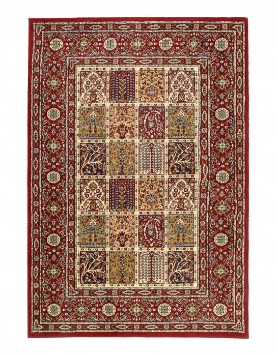 Barryan Hand Knotted Area Rug in Red