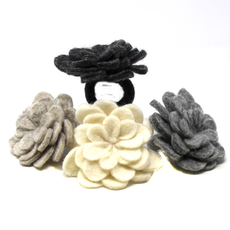 Natural Wool, Azo-free Dyes Napkin Ring