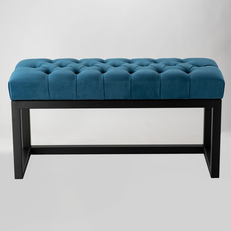 Esquierdo Velvet Upholstered Bench, H40 x W80 x D30cm