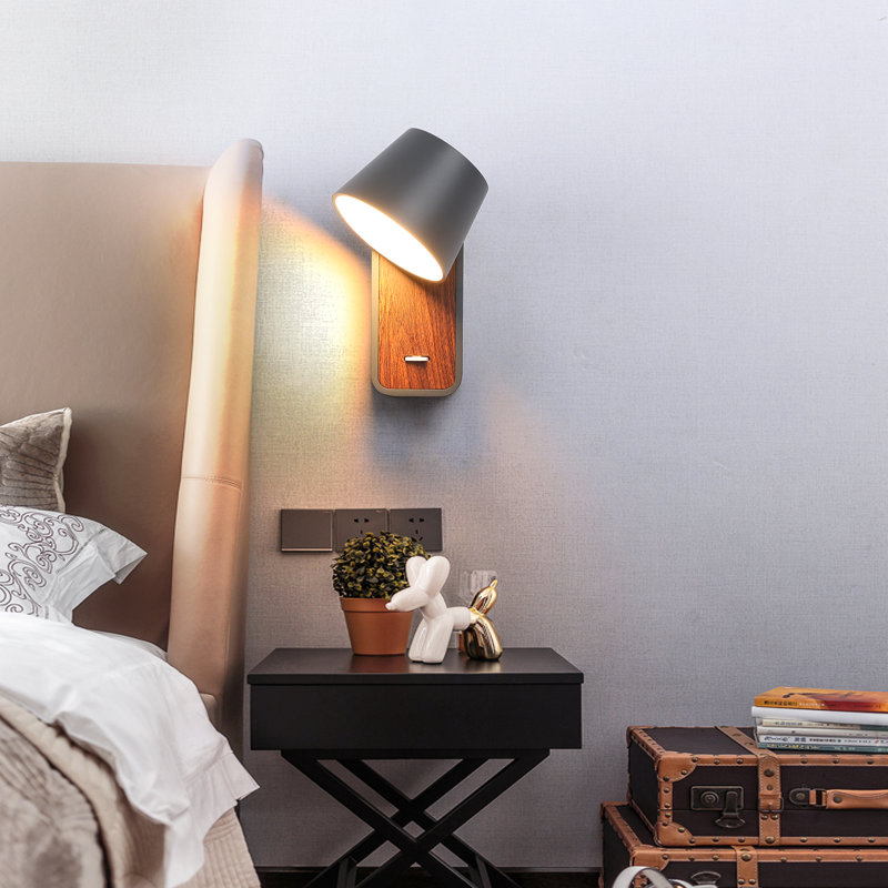 Dillman LED Plug-in Armed Sconce, Matte Gray