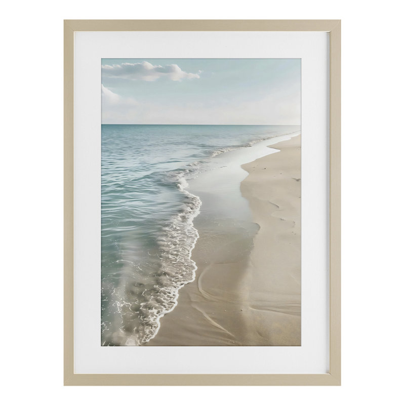 «Vast Shoreline Into Distance», reproduction encadrée sous verre, design by Creative Studio, H 23 po x l 17 po