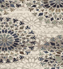 Tapis en laine gris tissé à la machine Figgs, Rectangle 5 pi 3 po x 7 pi 2 po