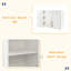 Armoire de cuisine murale robuste en L à 2 portes, 3 tablettes, armoire de rangement pour salle de bain, salle à manger