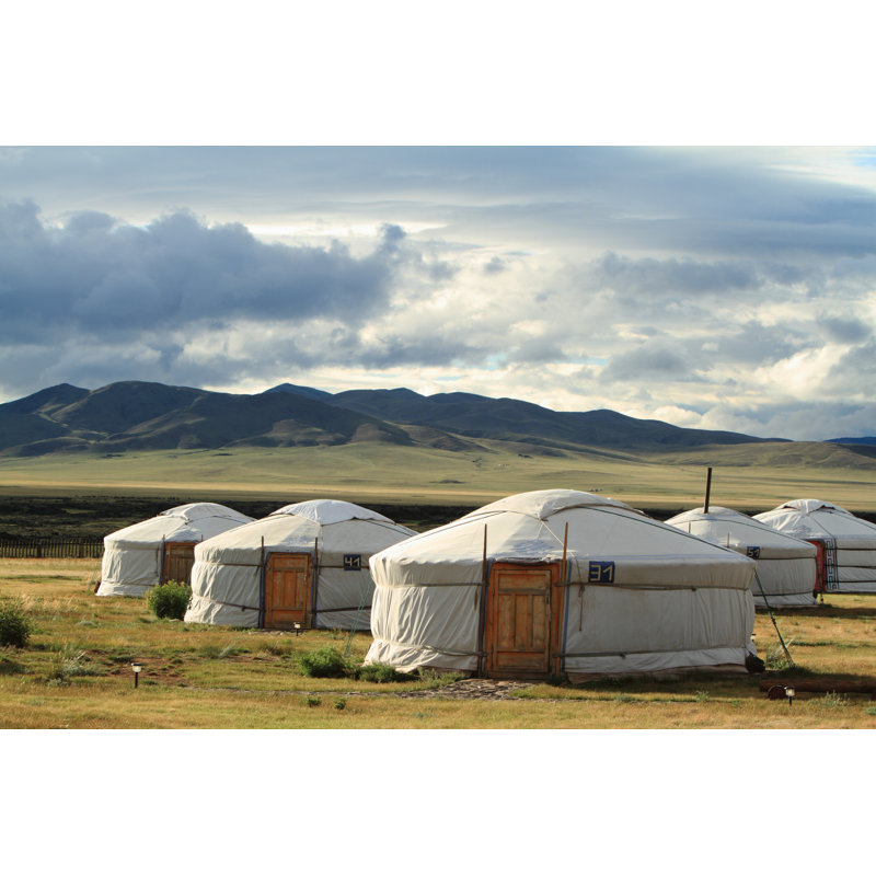 Yurt Settlement by Heckepics - Wrapped Canvas Print, 81cm H x 122cm W