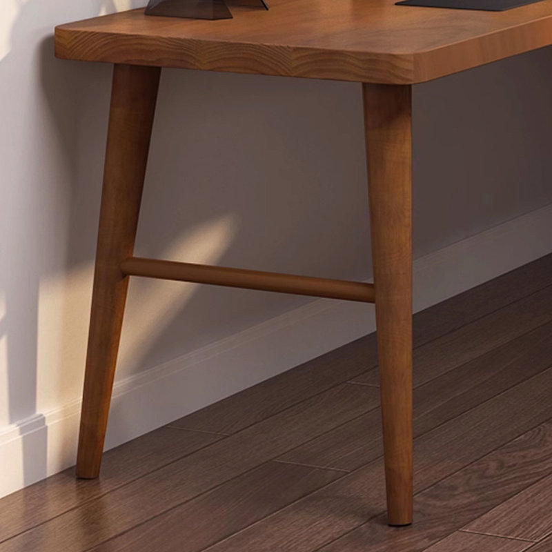 Bureau en bois de noyer en L massif, Retour à gauche, H 29,33 po x l 62,6 po x P 39,37 po