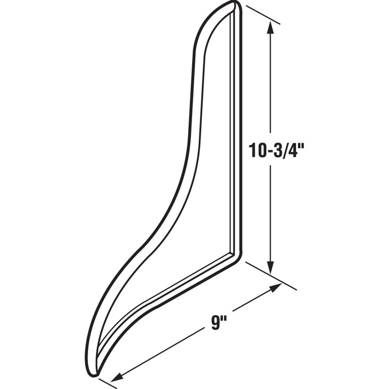 Prime-Line 10-3/4 in., White Plastic, Curved Splash Guard Accessory (1 Set)