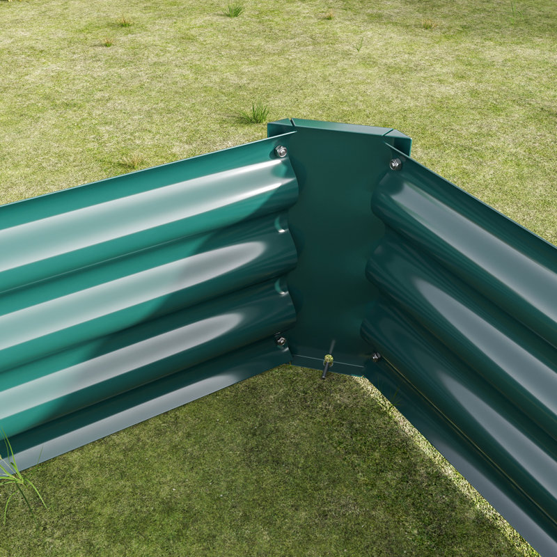 421Ft Metal Raised Planter For Vegetables, Plants, - Rust, Long Term Rectangle Bed , Rust, 12.05" H x 24.39" W x 48.37" D