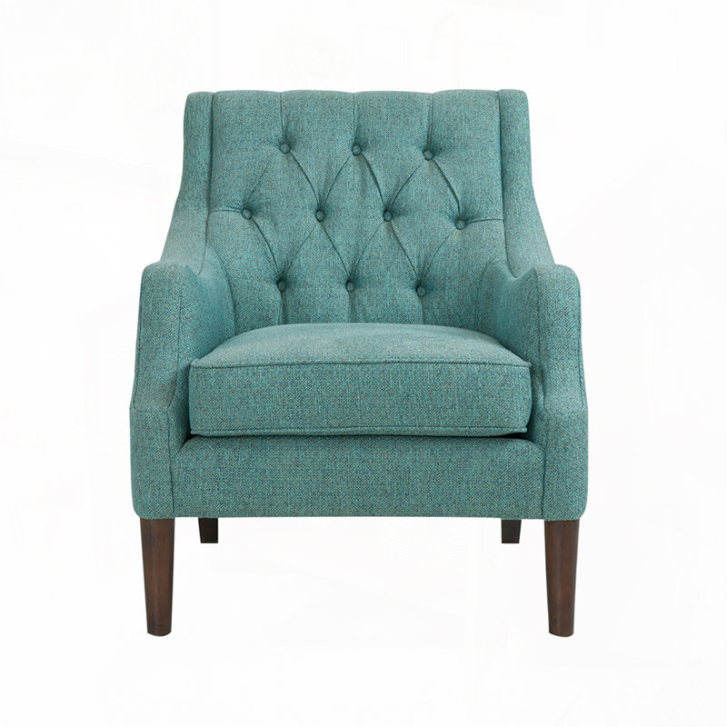 Button Tufted Accent Chair, Teal